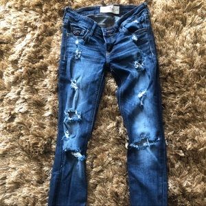 Dark Wash Ripped Jeans